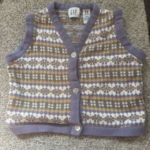 Vintage GAP Multicolor Knit Vest size 2T